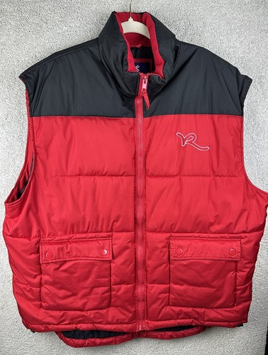 Rocawear Puffer Vest Jacket Mens 3XB Red Black Full Zip Streetwear Coldweather - Picture 6 of 15