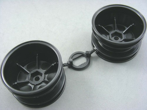 Tamiya Egress 2013 Vanquish Avante Front & Rear BLACK Lightweight Wheels Vintage - Picture 12 of 12