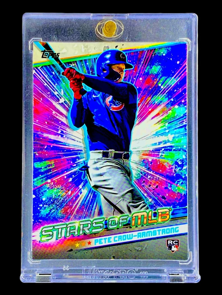 PETE CROW-ARMSTRONG RARO REFRACTOR NOVATO 2024 Topps Serie 1 No Automático - CUBS Foto 3 de 4