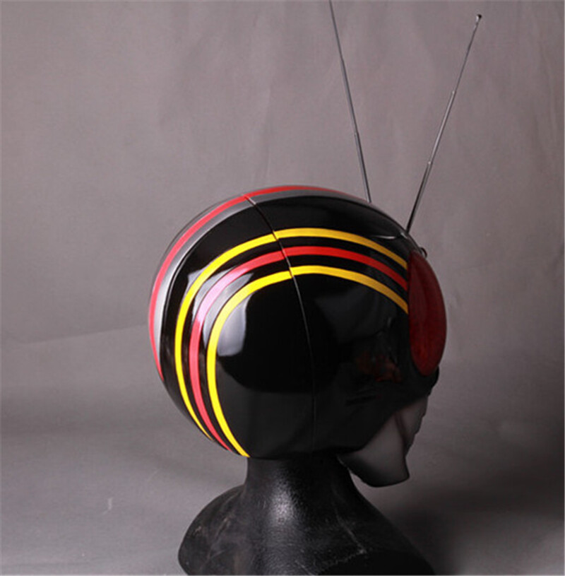 booska✩︎仮面ライダーレプリカマスク ヘルメット Masked Rider Cosplay Black Helmet Wearable LED Headgear