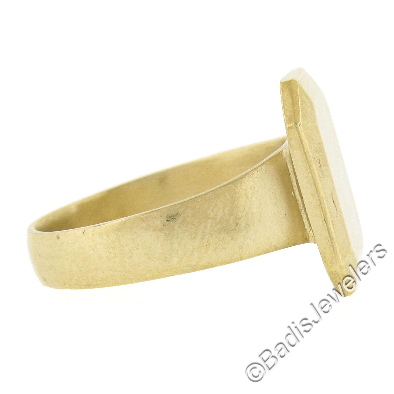 Solid 14K Yellow Gold Rectangular Engravable Cent… - image 5