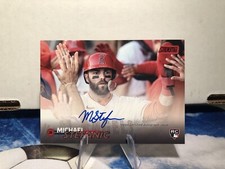 2023 Topps Stadium Club Michael Stefanic Auto Red Foil /50 Los Angeles Angels