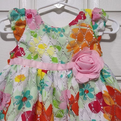 Youngland Bebé Vestido Floral 18 Mths Primavera Pascua Verano Flores Blanco - Imagen 2 de 8