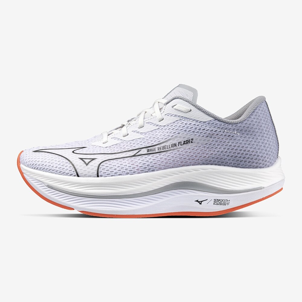 MIZUNO Wave Rebellion Flash 2 White Gray 2E J1GC2435 01