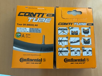 2x Continental Schlauch 26'' x 37-47/559-597 A40 TOUR Fahrrad Tube, (14)