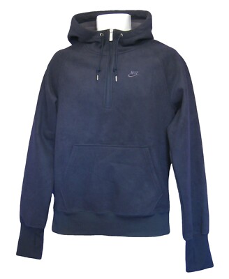 Neu Vintage NIKE Sportswear NSW HOODIE Pullover THERMA Fleece Navy Blau Small