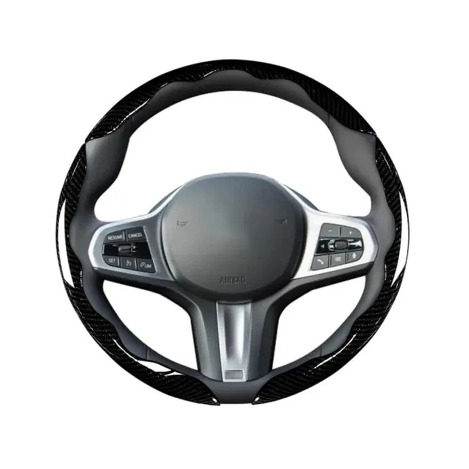 Accesorio antideslizante de cubierta elevadora de volante de coche de fibra de carbono 3 piezas para Toyota Foto 2 de 4