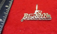 14KT GOLD PLATED I HEART BASEBALL CHARM PENDANT 3D- 2343