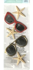 Jolee's Boutique Sunglasses 5 PC Dimensional Stickers 50-40051