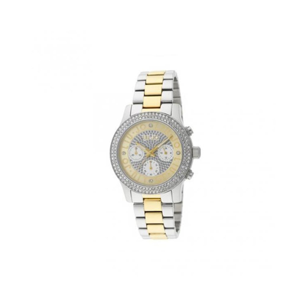 Orologio Donna LIU JO Luxury STEELER PAVE' TLJ748 Chrono Acciaio Dorato Bicolor