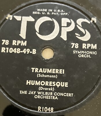 Tops 78rpm Shellac Record - Jay Wilbur / Royal Viennese Orchestra