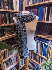 Black White Neck Polyester scarf NECKSCARF Rose Print FLORAL Made In Pakistan