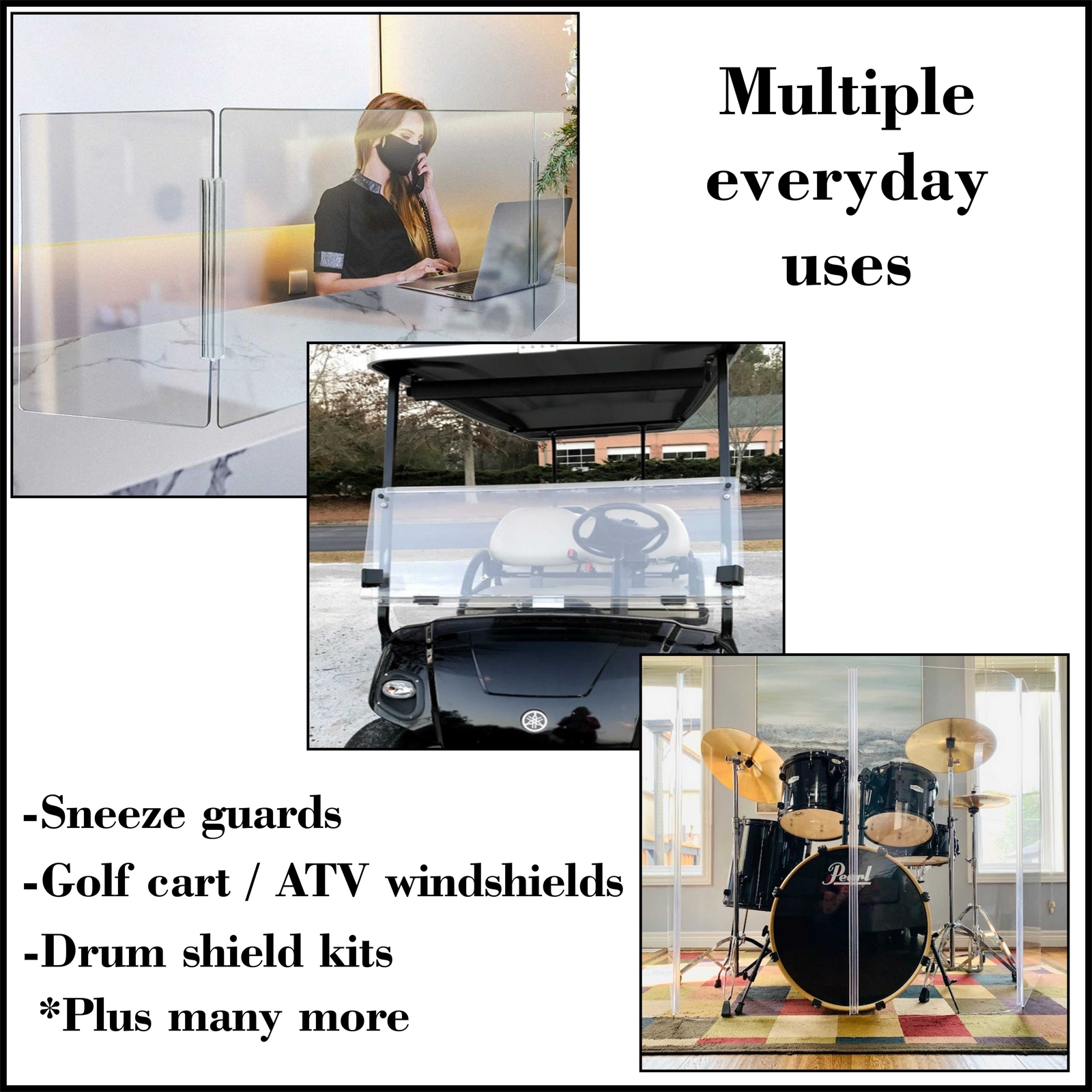 Clear PVC Piano Style LIVING HINGE for 1/4" (6mm) Material No Screws