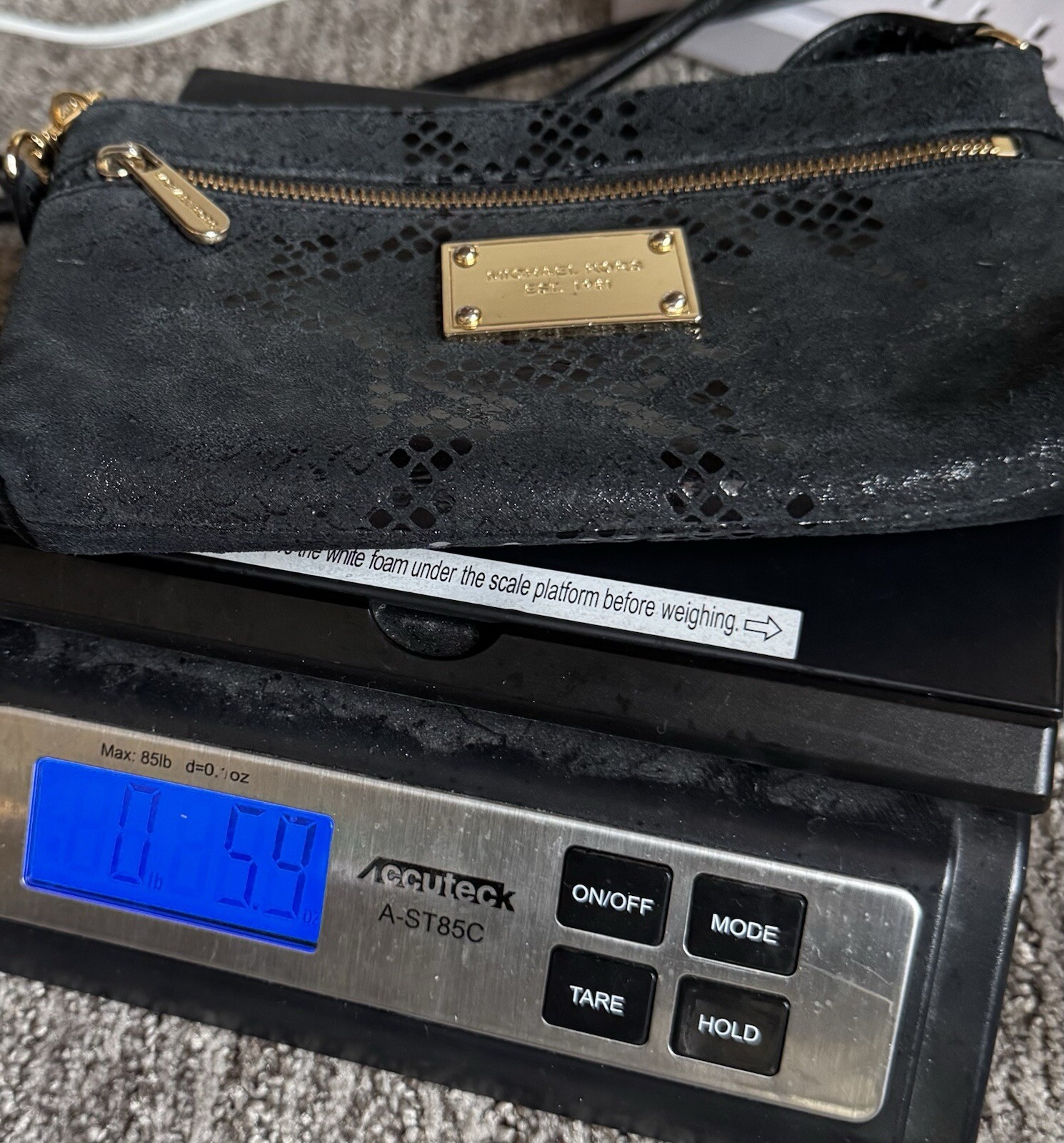 Michael Kors Black Leather Python Clutch Bag with… - image 12