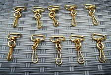 10 Karabinerhaken  55 mm goldfarben