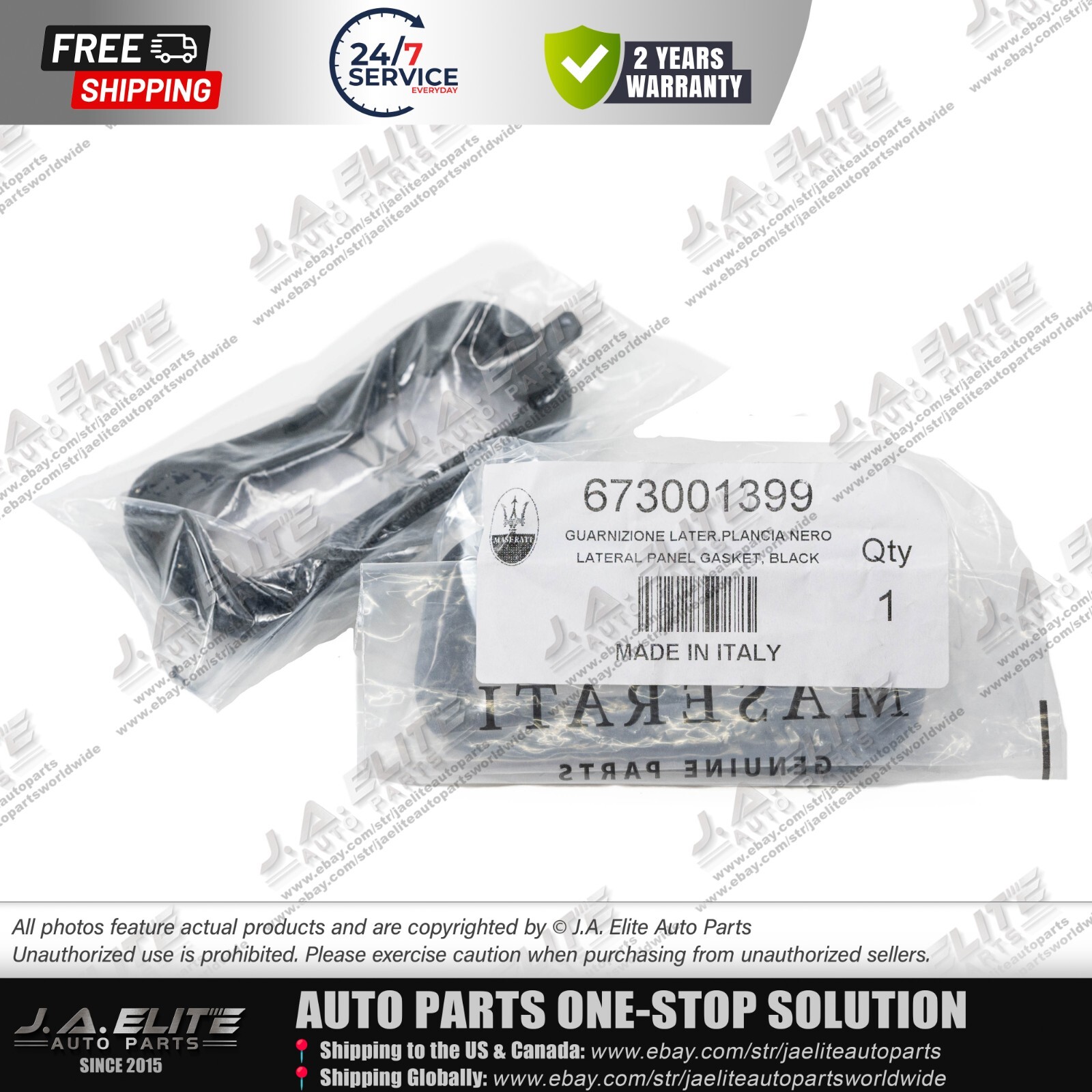 2pcs Genuine Dashboard Panel Gaskets for Maserati Quattroporte(2013+) 673001399