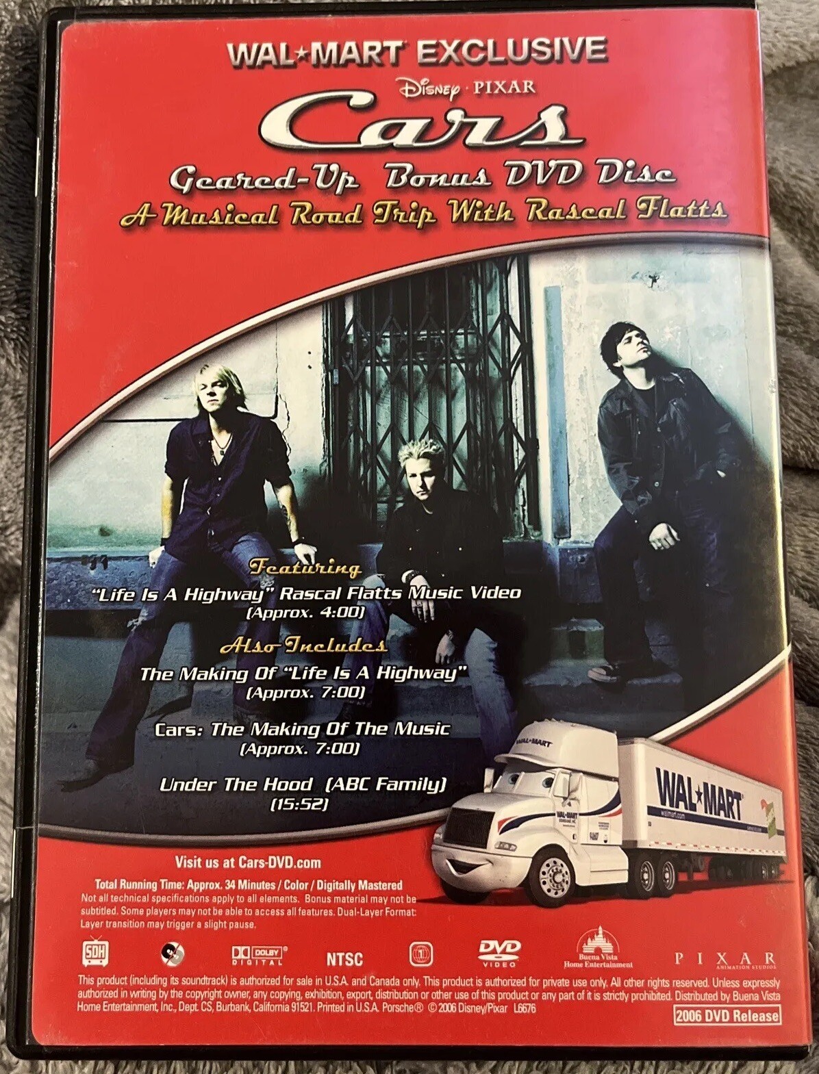 Disney's Cars Geared-up Bonus Disc (2006, Walmart Exclusive) DVD ...