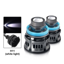 2x Yellow White Ice Blue H11 H7 9006 Led Laser Headlight Projector Fog Lights