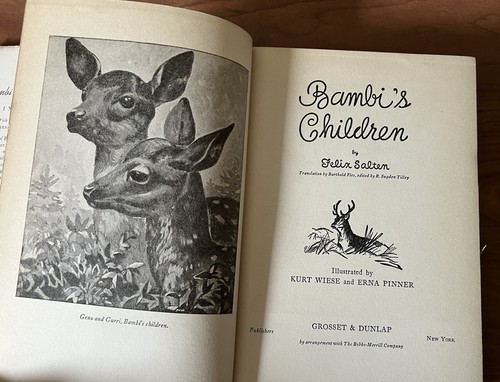 Bambi’s Children By Felix Salten Hardcover Dust Jacket 1939 Bambi - Picture 6 of 11