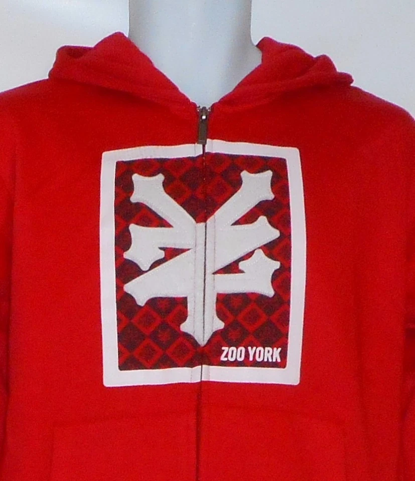 Zoo York Boys Long Sleeve Full Zip Hoodie Sweatshirt Red L/16-18 NWT - Image 3 of 3