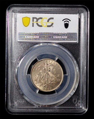 PCGS MS63 1919 BOLIVIA 10 centavos Heaton Mint Ex. Almer H. Orr III Collection - Picture 2 of 4