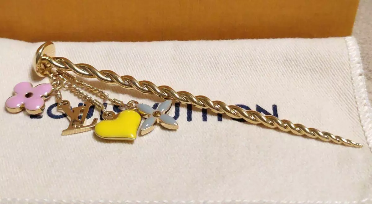 Louis Vuitton Gold & Multicolor Sweet Monogram Charm Bracelet