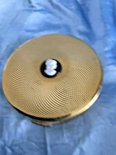 Vintage Volupte Cameo Powder Compact w Mirror Round 3"