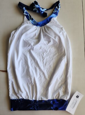NWT Hapari tankini White W/lattice Eclipse Blouson XS (0-2)