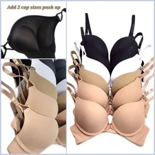 Add 2Cup Sizes Extreme Ultimate Lift Padded Cross Front Push Up Bra brassiere