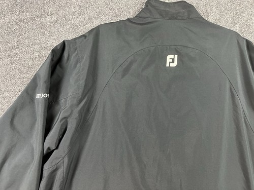 footjoy dryjoy Full Zip Windbreaker Jacket Men’s XL Black Neshanic Valley Golf - Picture 10 of 10