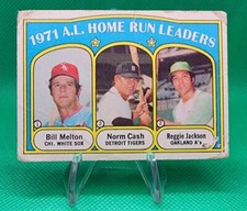 1972 Topps #90 '71 Home Run Leaders Vintage Bill Norm Melton Cash Reggie Jackson