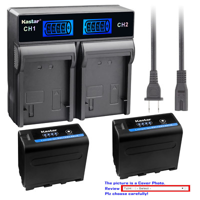 Kastar Battery LCD Rapid Charger for Atomos NP-F970 NP-F960 Atomos Shogun Flame