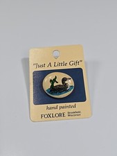 Duck On Water Lapel Pin Hand Painted Just A Little Gift