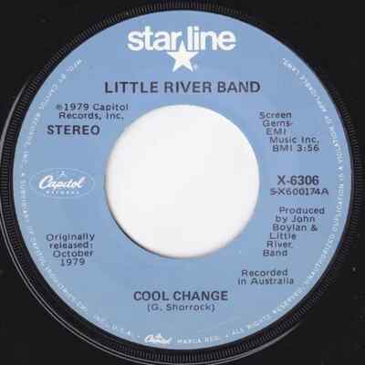 Little River Band Cool Change / Its Not A Wonder Vinyl Single 7inch Capitol