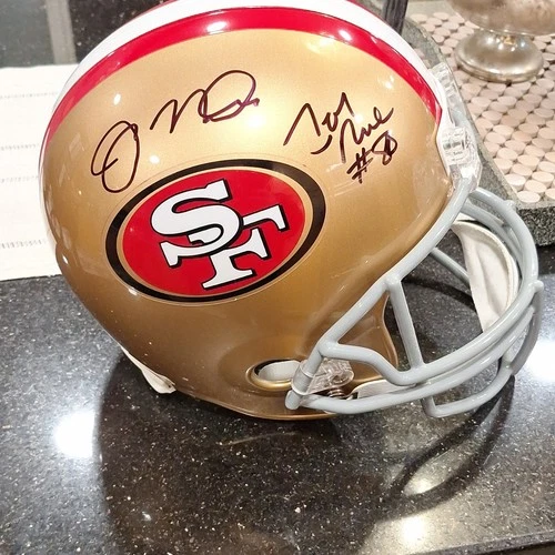 San Francisco 49ers Montana /rice  Signed  full size Helmet player Authenticated