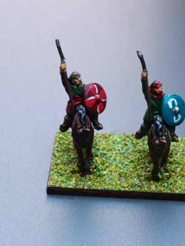 15 mm bemalte karolingische Franken. Uralt. Mittelalter. DBA 3. III/28. - Bild 8 von 9