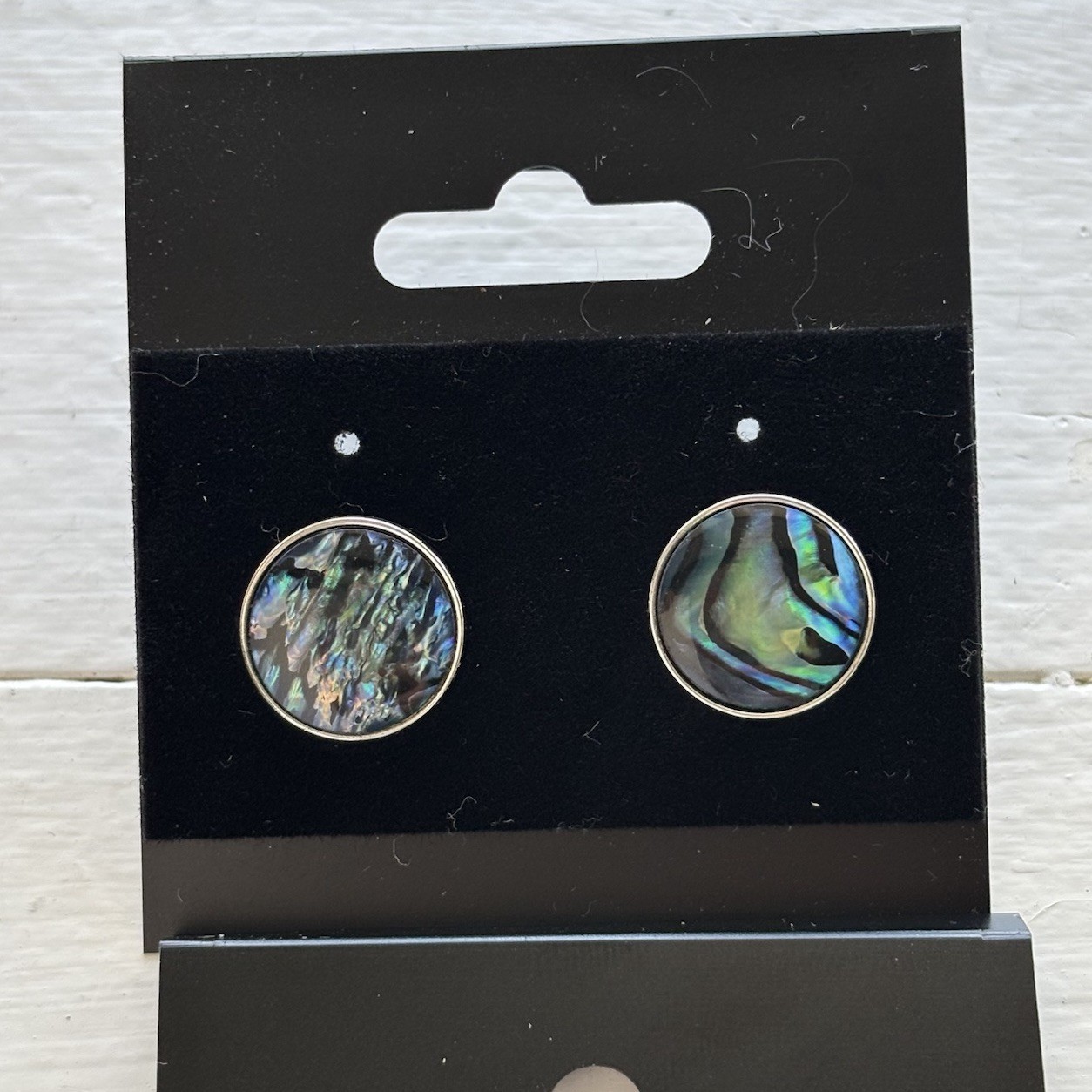 Abalone Shell Earrings 2 Pr Stud Dangle Drop Natu… - image 3