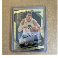 Panini 2024-25 Prizm Black Lauri Markkanen Auto /5 #169 Utah Jazz