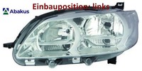 Abakus 550-1158L-LD-EM Hauptscheinwerfer Links Scheinwerfer FüR Peugeot