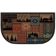 Fireplace Hearth Rug Fireplace Mats Cabin Southwestern Fireproof Fire Resista...