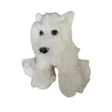 Russ Berrie Kellytoy Westie Plush Stuffed Animal White Terrier Dog 5"