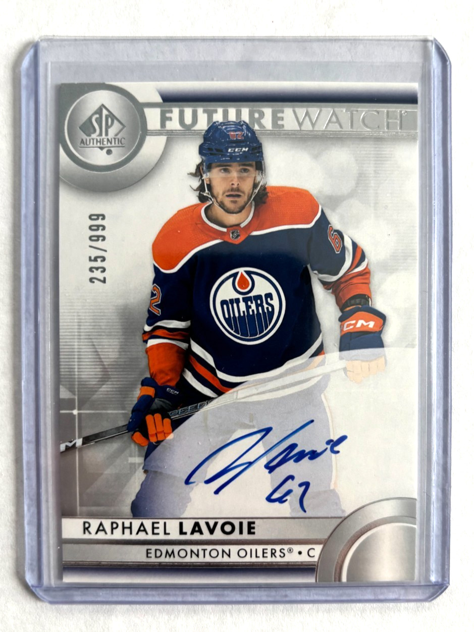 Raphael Lavoie Future Watch Auto /999 #171 2023-24 SP Authentic Oilers