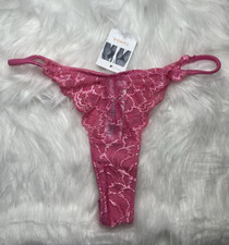 NEXT - TANGA FLORAL LACE KNICKERS - E98-668 - SIZE UK 08 - PINK