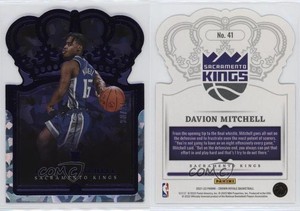 2021-22 Panini Crown Royale Purple Crystal /25 Davion Mitchell #41 Rookie RC