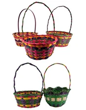 Wicker Nesting Easter Basket Set of 5 Multicolor 16 Inch Empty Gift for Kids