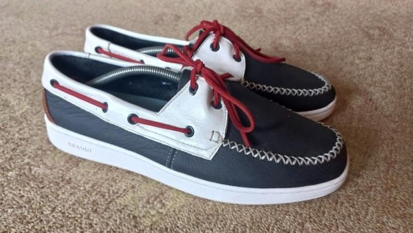 Men Sebago Loafers Navy Leather 44
