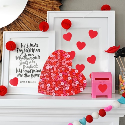 500Pcs Red Heart Stickers, 1" Valentines Day Love Shape Labels, 1 inch,  - Picture 4 of 7