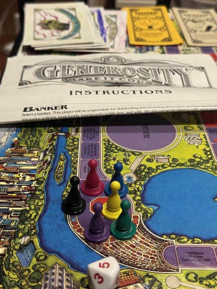 1985 Vintage "Generosity Make It Count!" Christian Values Board Game Complete - Image 4 of 4