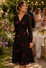 NEW! Ann Taylor wrap lotus Wrap Dress Anthropologie ModCloth Sz Small 4