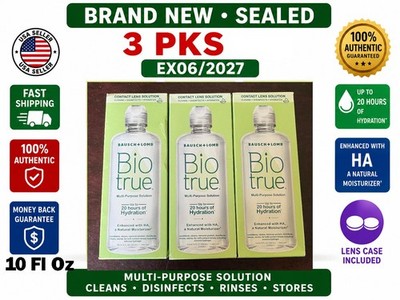 Bausch + Lomb Biotrue Multi-Purpose Contact Lens Solution 3 Pack EXP 06/2027 NEW